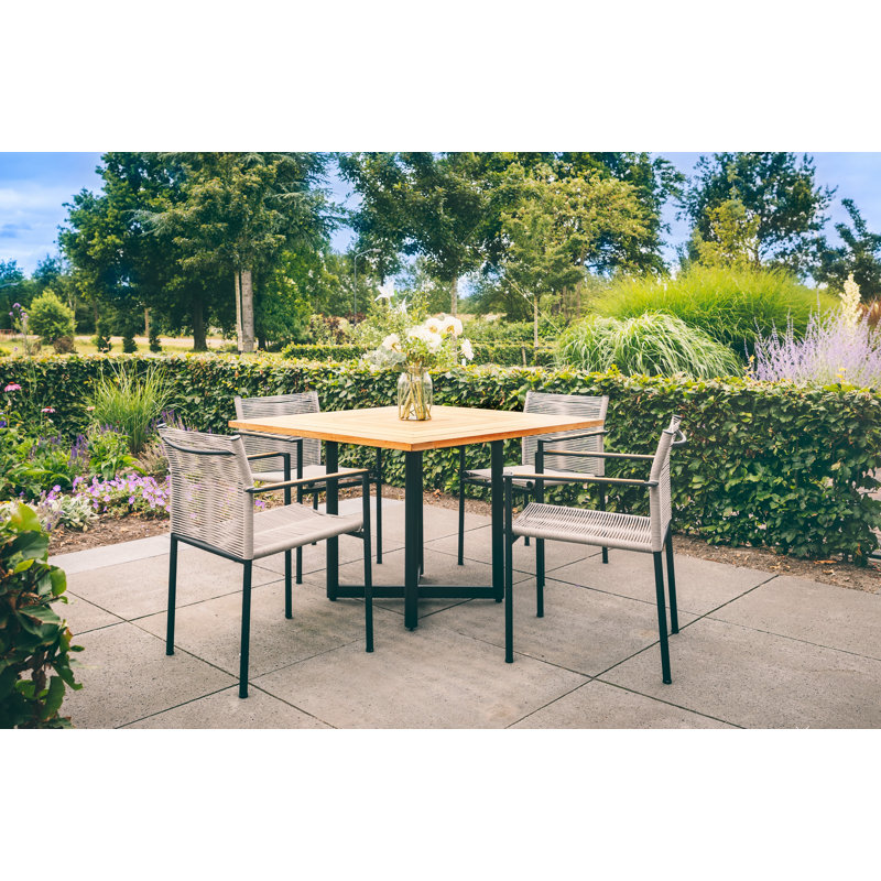 Ensemble repas carré pour 4 personnes 43 po Woodbridge Square, Gris