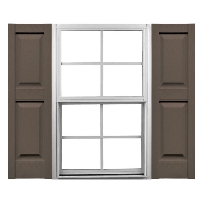 Mid-America Vinyl, TailorMade Size Williamsburg Double Panel Shutters, w/Installation Shutter-Lok's & Matching Screws (Per Pair)