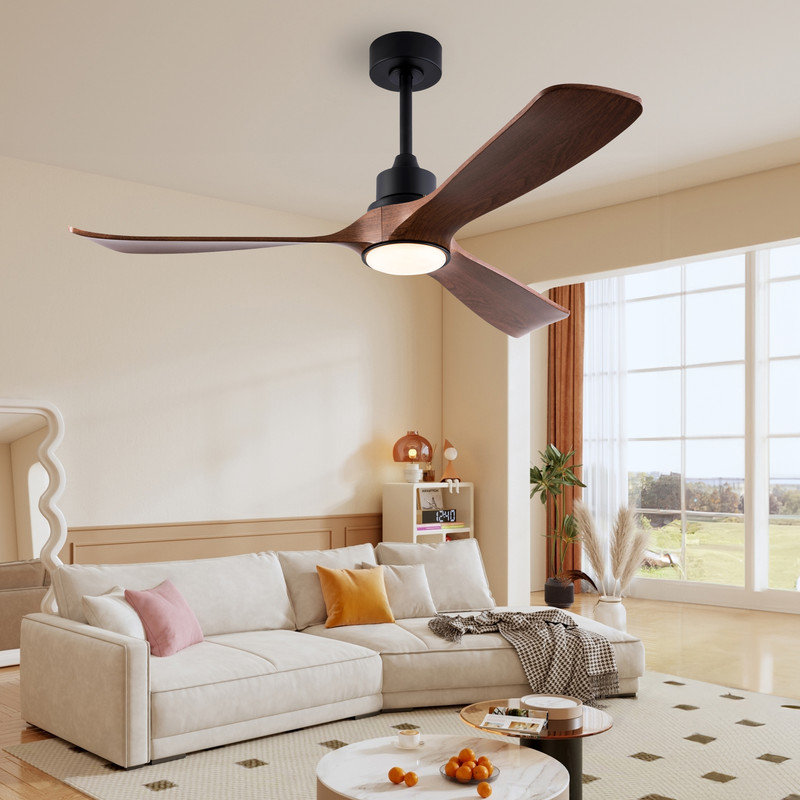 Ventilateur de plafond 52 po à pales à intensité variable avec lumières et télécommande 