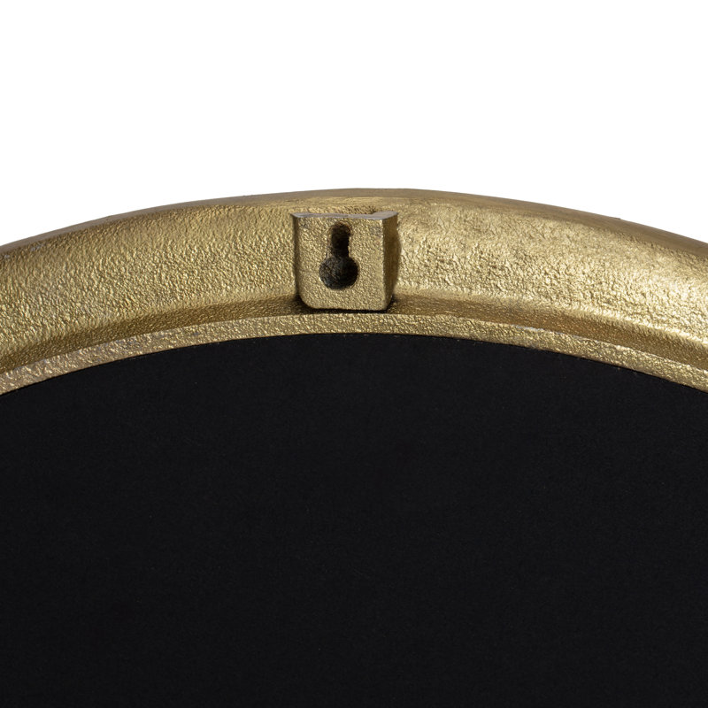 Jodh Metal Flat Wall Mirror, 58.5cm H x 58.5cm W, Antique Gold