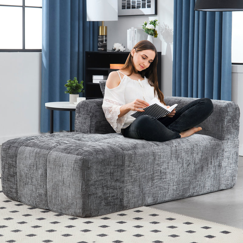 Chenille élégante pour le salon de la chambre à coucher - Mousse améliorée, tissu d'ameublement froissé, tissu d'appoint élégant à assise profonde, tissu à rebond rapide, confortable