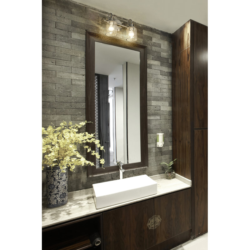 Éclairage pour meuble-lavabo à 2 lumières à intensité variable Tyringham, Nickel brossé