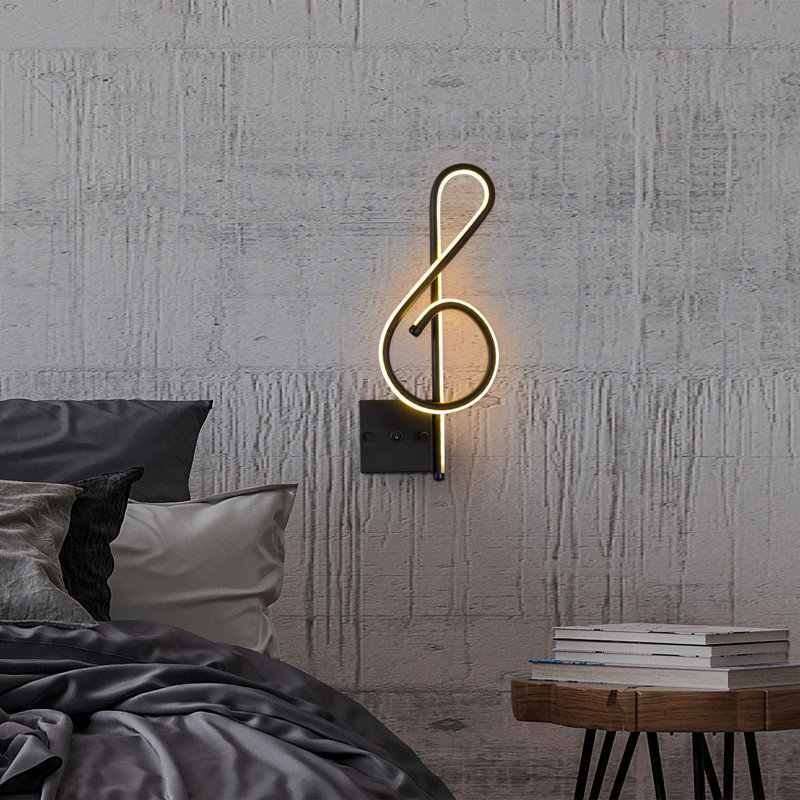 Lampe murale moderne noire Cobers, 7,9 po x 17,7 po x 1,2 po | Corps en métal durable avec plaque de base de 4 pouces | DEL intégrée 12 W, lumière blanche chaude 3000 K | Homologué IP20 pour une utilisation à l'intérieur, design élégant et peu en