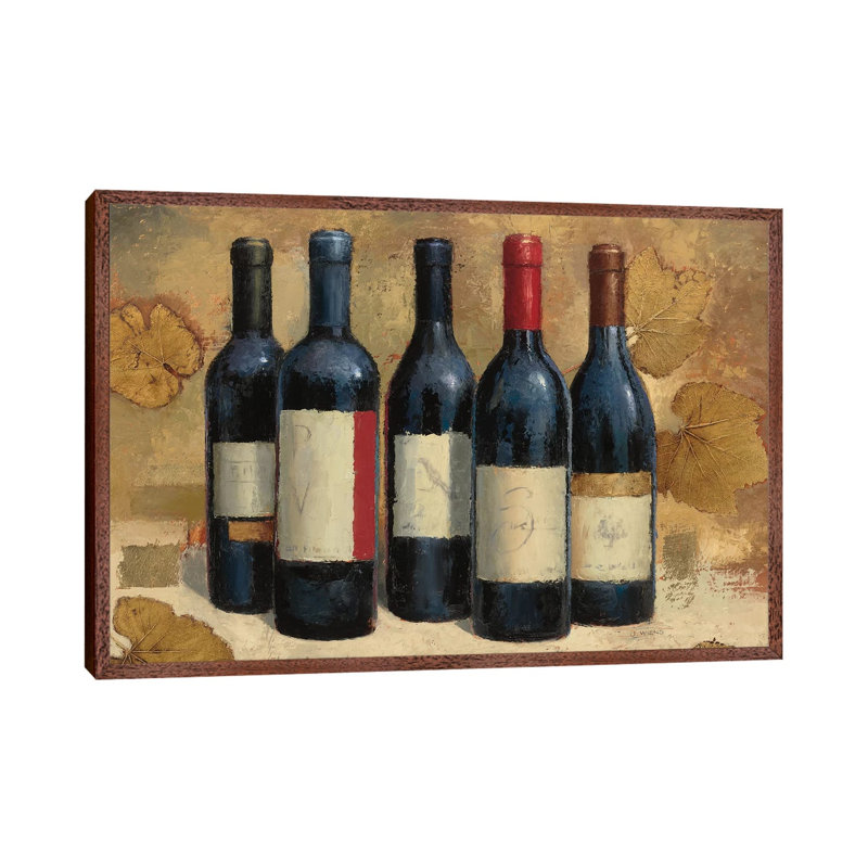 Napa Reserve Wine Crop by James Wiens - Painting on Canvas, Brown Framed, 66.04cm H x 101.6cm W x 3.81cm D