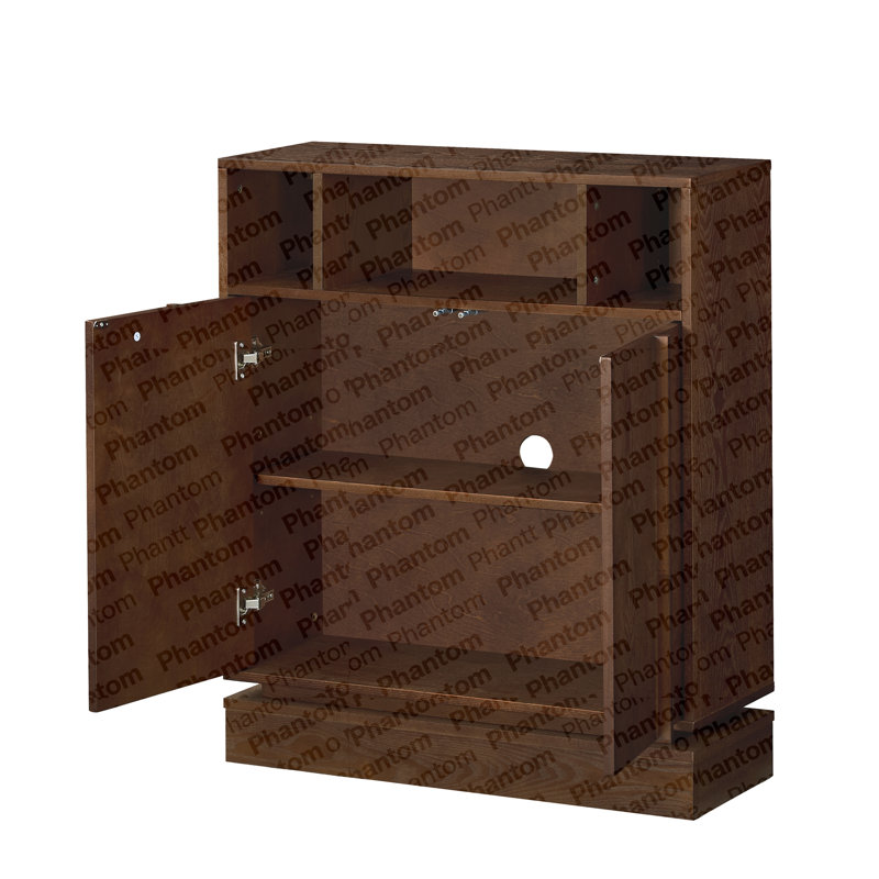 Buffet avec rangement, buffet cannelé de ferme avec 2 portes et tablettes réglables, meuble télé, armoire de rangement pour le vestibule, la cuisine, le couloir et le salon