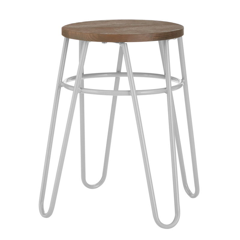 Sturminster Metal Accent Stool, Grey
