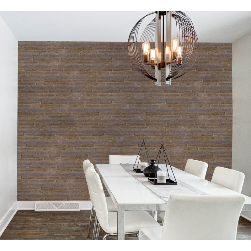 Panneau mural en bois d'ingénierie 8,25 po x 48 po Cameron Saferia, Brun