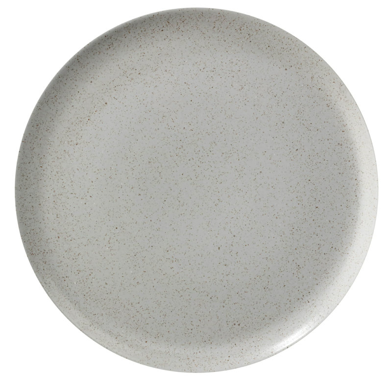 Assiette plate en porcelaine de 9 po Corona - Coupe Plate, Gris