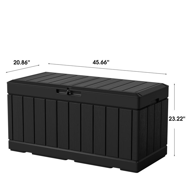 Furmax 100 Gallons Water Resistant Plastic Lockable Deck Box & Reviews