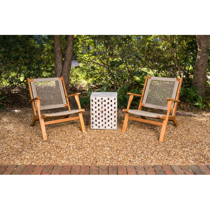Vega Teak Midcentury Modern Outdoor Chair in Natural Finish