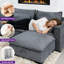 Canapé modulaire surdimensionné en velours côtelé avec repose-pieds avec rangement-478368143