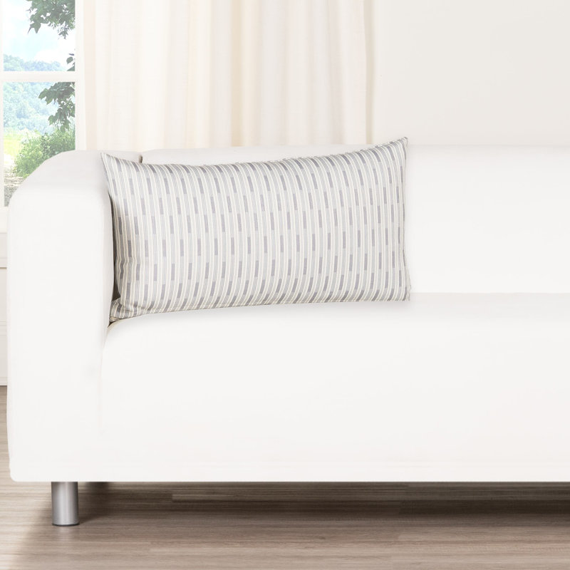 Coussin Bennett, Polyester, Bleu, Rectangle H 12 po x l 21 po