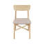 Ensemble de 2 chaises d'appoint rembourrées en tissu, brun clair et blanc délavé