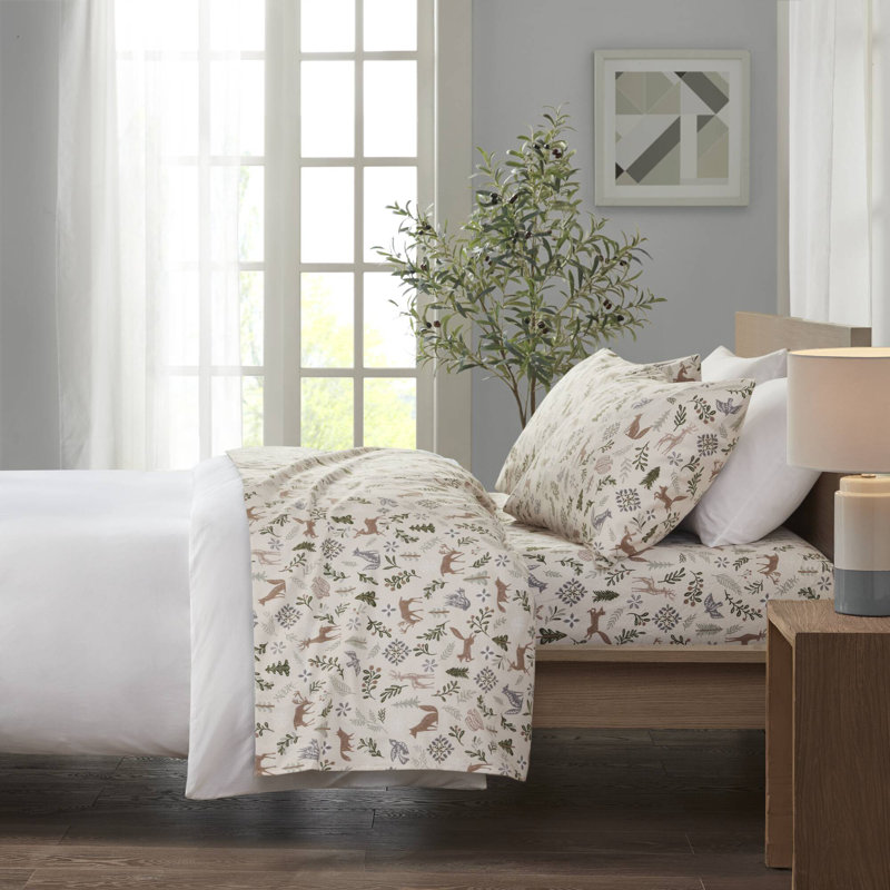 Ensemble de draps 100% coton Cozy, Ensemble de draps double / double avec 2 taies d'o
