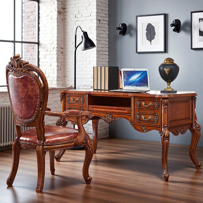 Ensemble de bureau et de chaises de style européen