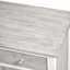 Ahrianna - Table de chevet 1 tiroir/2 portes avec prises électriques et USB - Gris chiné