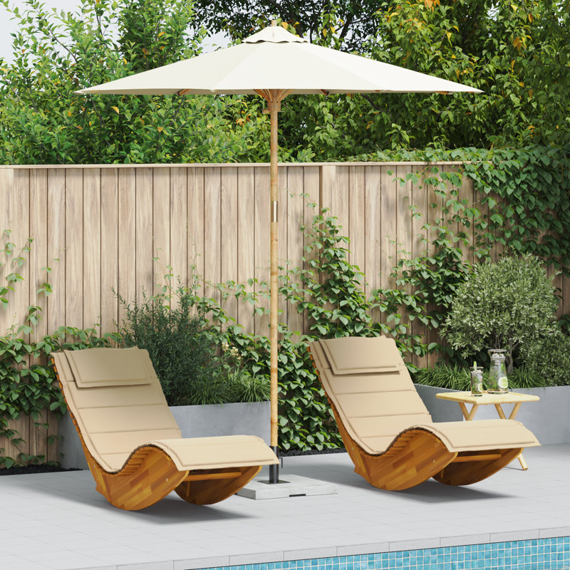 Market Parasol, 260cm H x 240cm W x 240cm D, Cream White