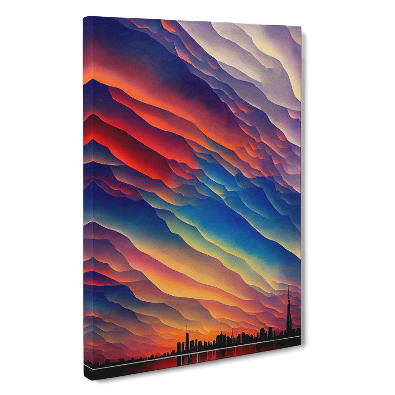 Sublime City Skyline - Wall Art, Wrapped Canvas, 50cm H x 35cm W, No Matte