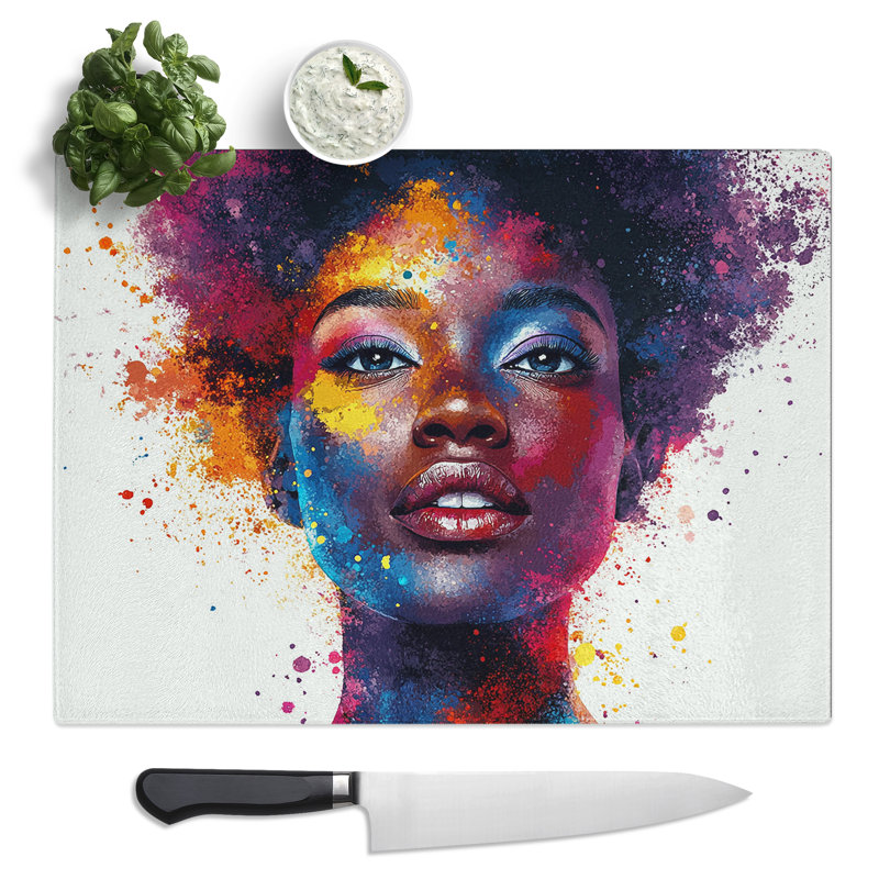 Colour of a Woman  Glass Chopping Board