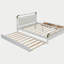Grand lit plateforme en bois avec 2 grands tiroirs et un tiroir de taille T-XL