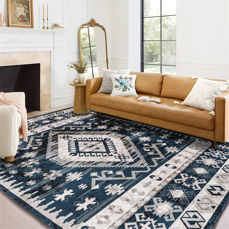 Tapis lavable antidérapant 6 x 9 po Vintage Bohemia