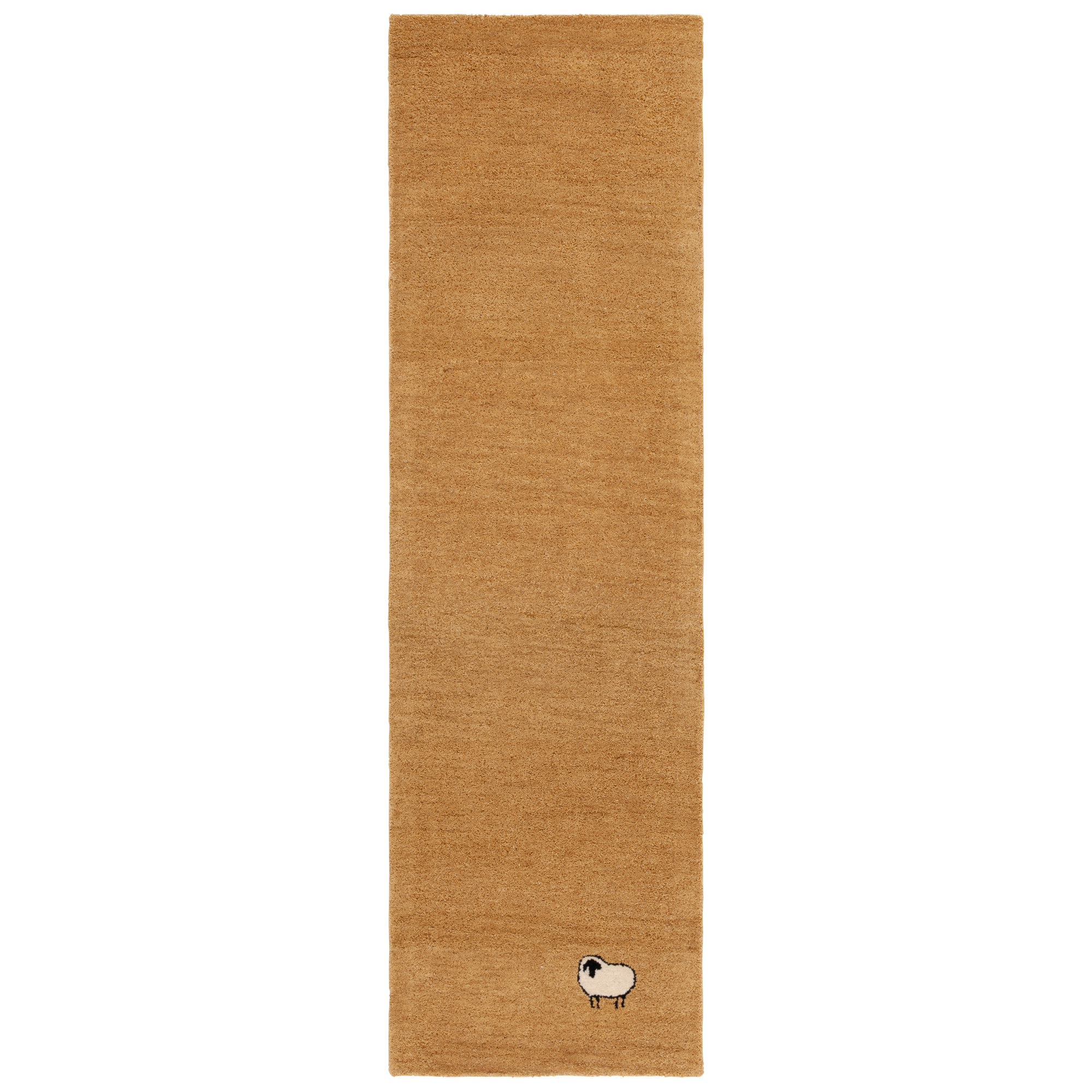 Racheal Handmade Gold Rug, Runner 2'3" x 8'