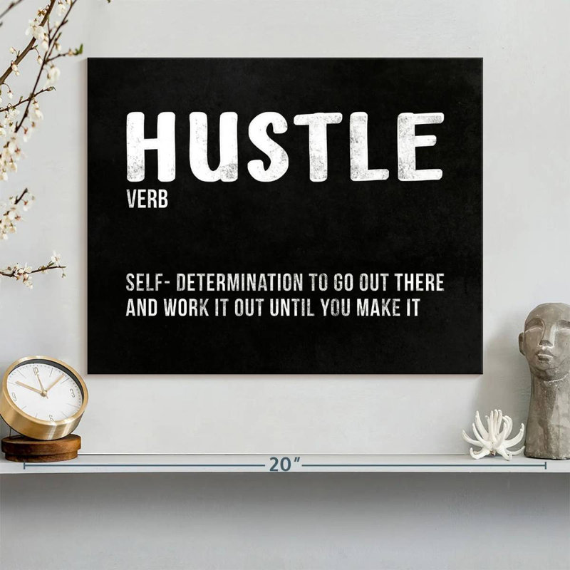 " Hustle Definition " by HustleBroIllustrations, 12" H x 15" W x 1.25"' D