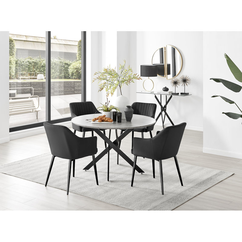 4 - Person Dining Set, Black
