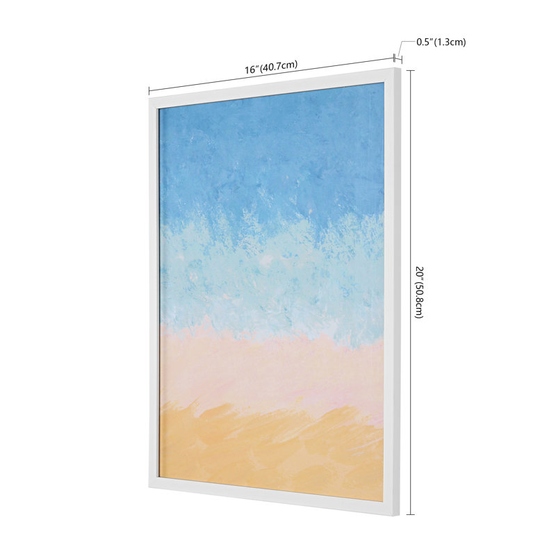 Shoreline Light Blue and Sand Abstract Canvas Print