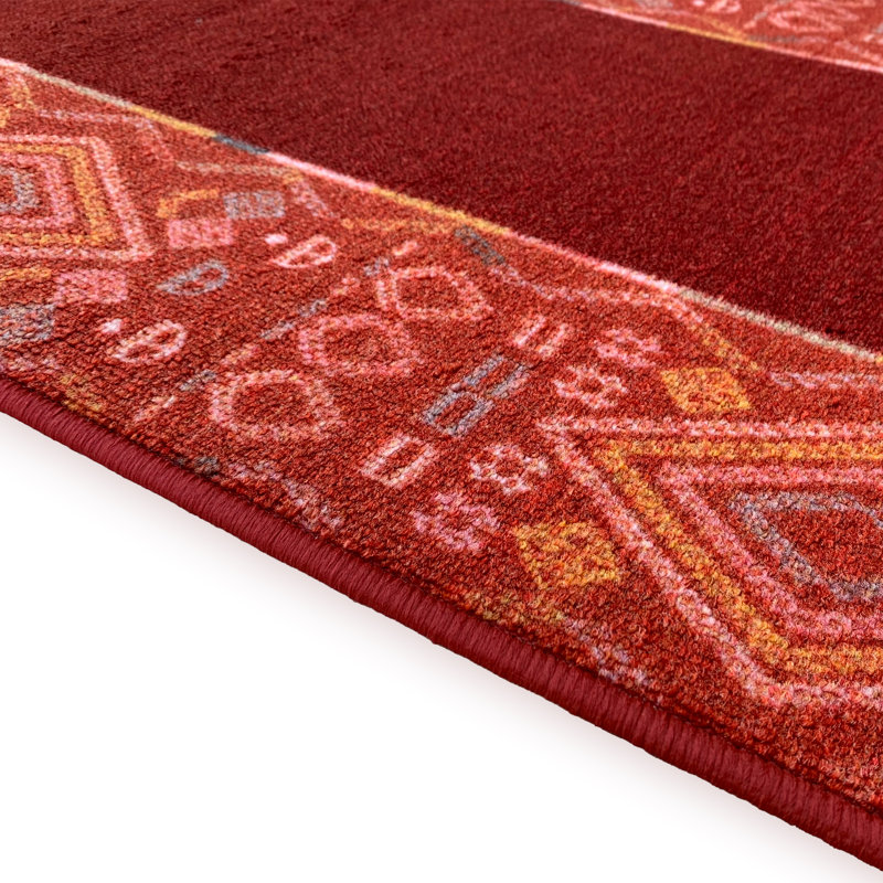 Tapis rouge Southwestern, Tapis de couloir 2 pi 7 po x 10 pi