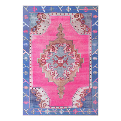 Tapis traditionnel d'Oppie fuchsia / violet