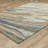 Renli Hand-made Wool Abstract Layers Grey/ Blue Area Rug-2117639185