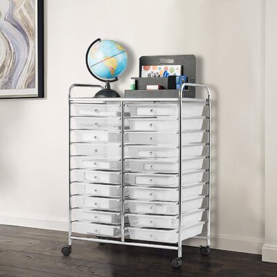 20 Drawers Storage Rolling Cart Studio Organizer -  Calorful, HW-SA-56501CL