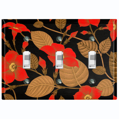 Landscape & Nature 3 - Gang Toggle Light Switch Standard Wall Plate