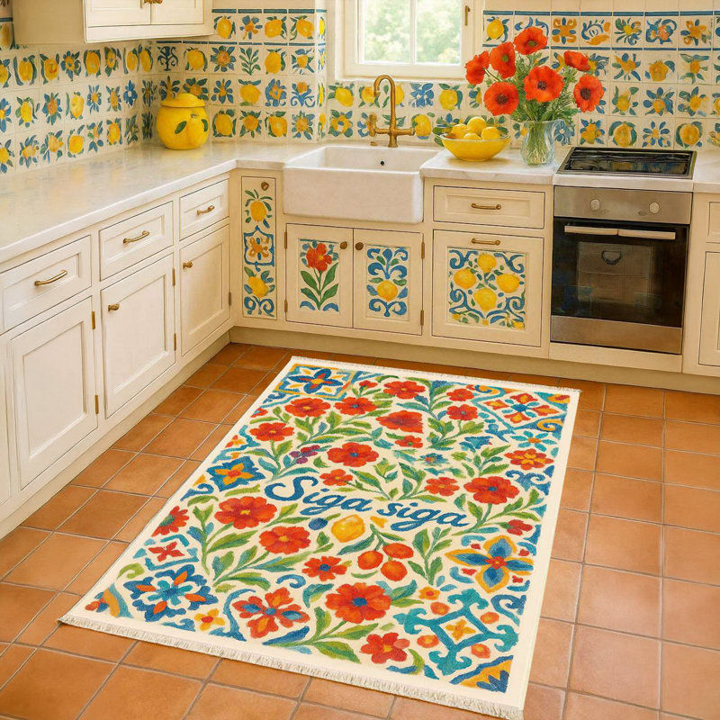 Floral 'Siga Siga' Kitchen Runner