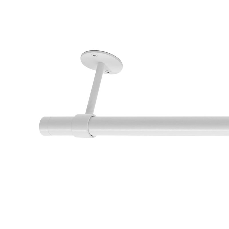 Tringle à rideaux simple réglable en métal Cabhan, H 2,5 po x l 36 po x P 3,5 po, Blanc