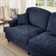Canapé modulaire en chenille bleu à quatre places Comfy