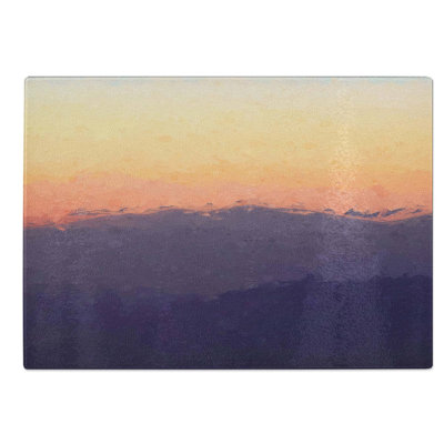 Glass Mountain Sunset in Abstract Chopping Board