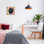 «Happy Pug In Paris», art mural gris sur toile flottante par Leeza Hernandez