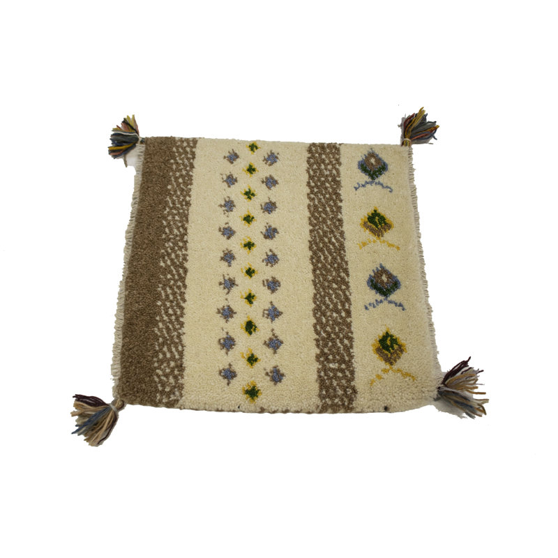 Tapis oriental crème crème 1 x 1 Indo Gabbeh