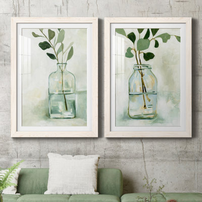 «Eucalyptus Branch Still Life I», ensemble de 2 reproductions d'art sur papier