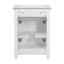 24" Vintage Bathroom Vanity Cabinet in White with Soft-Close Doors