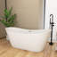 Baignoire de trempage autoportante en acrylique blanc lustré 67 po x 30 po