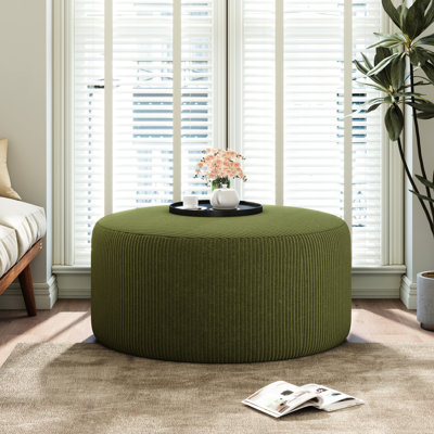 Velours côtelé en velours côtelé, de couleur olive, moderne et fonctionnel, d'une profondeur de 30,76 po, idéal pour tout décor de pièce avec contreplaqué, espaces contemporains