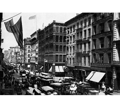 Broadway, Looking North From Franklin Street, New York City - Unframed Photograph