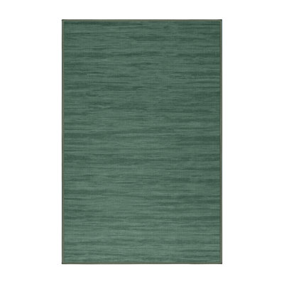 Machine Washable Solid Green Area Rug