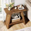 Solid Wood Pedestal End Table-1605522569