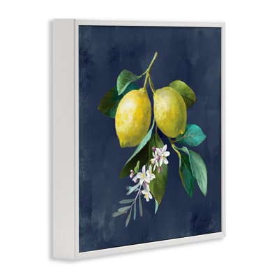 «Lemon Branches on Blue», estampe numérique par Danhui Nai