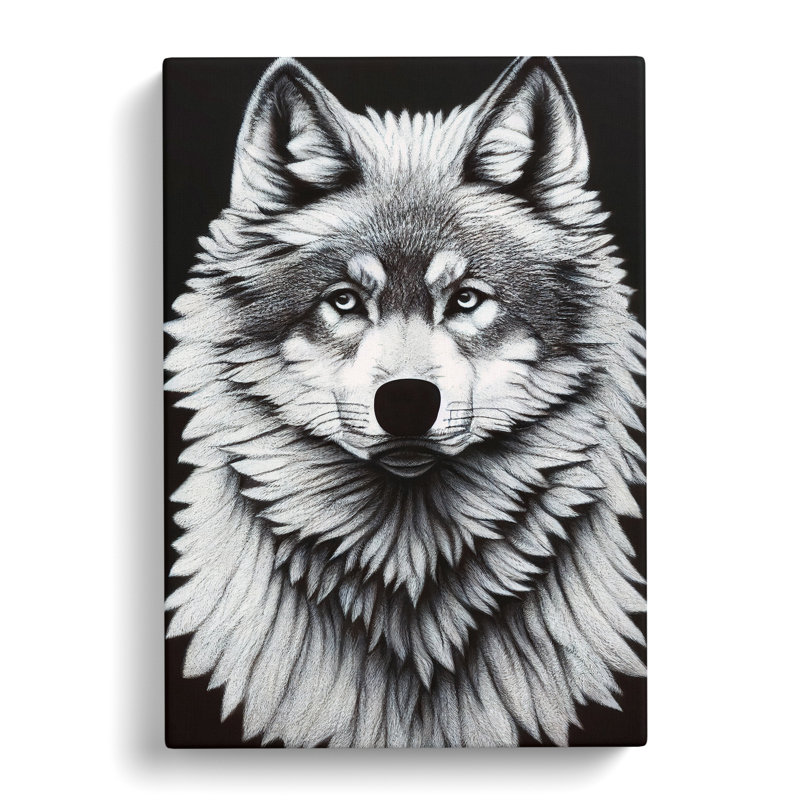 CAN-V0523-2909X Wolf Chalk - Wrapped Canvas Print, 50cm H x 35cm W