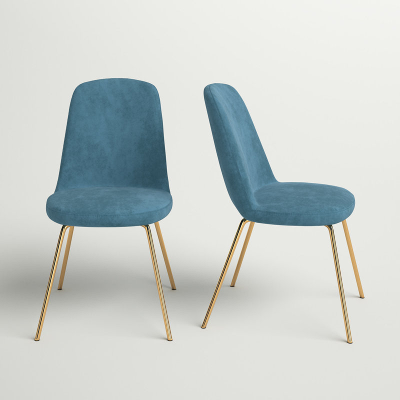 Kent 48cm H Upholstered Side Chair, Blue